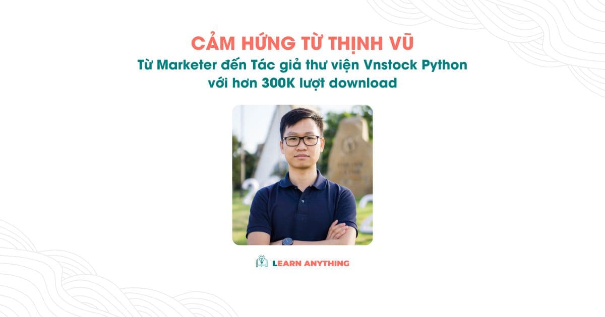 Ảnh chân dung của Thịnh Vũ, người sáng lập Vnstock