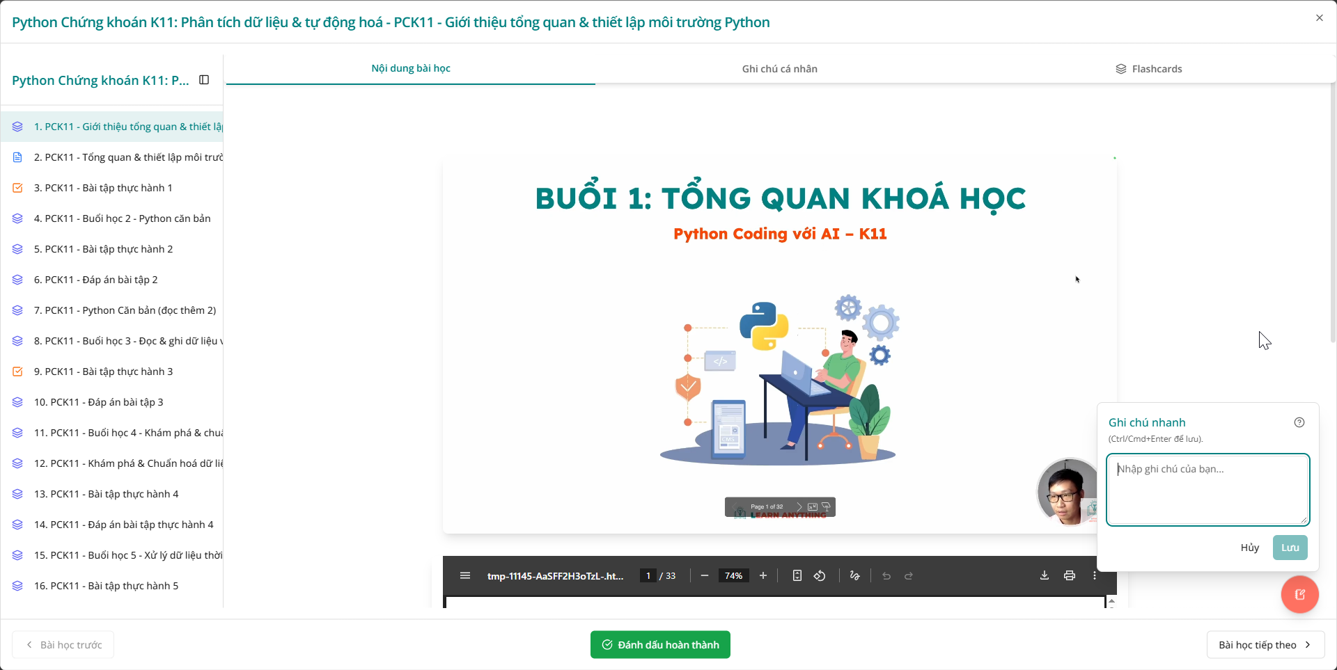 Nền tảng học tập Learn Anything