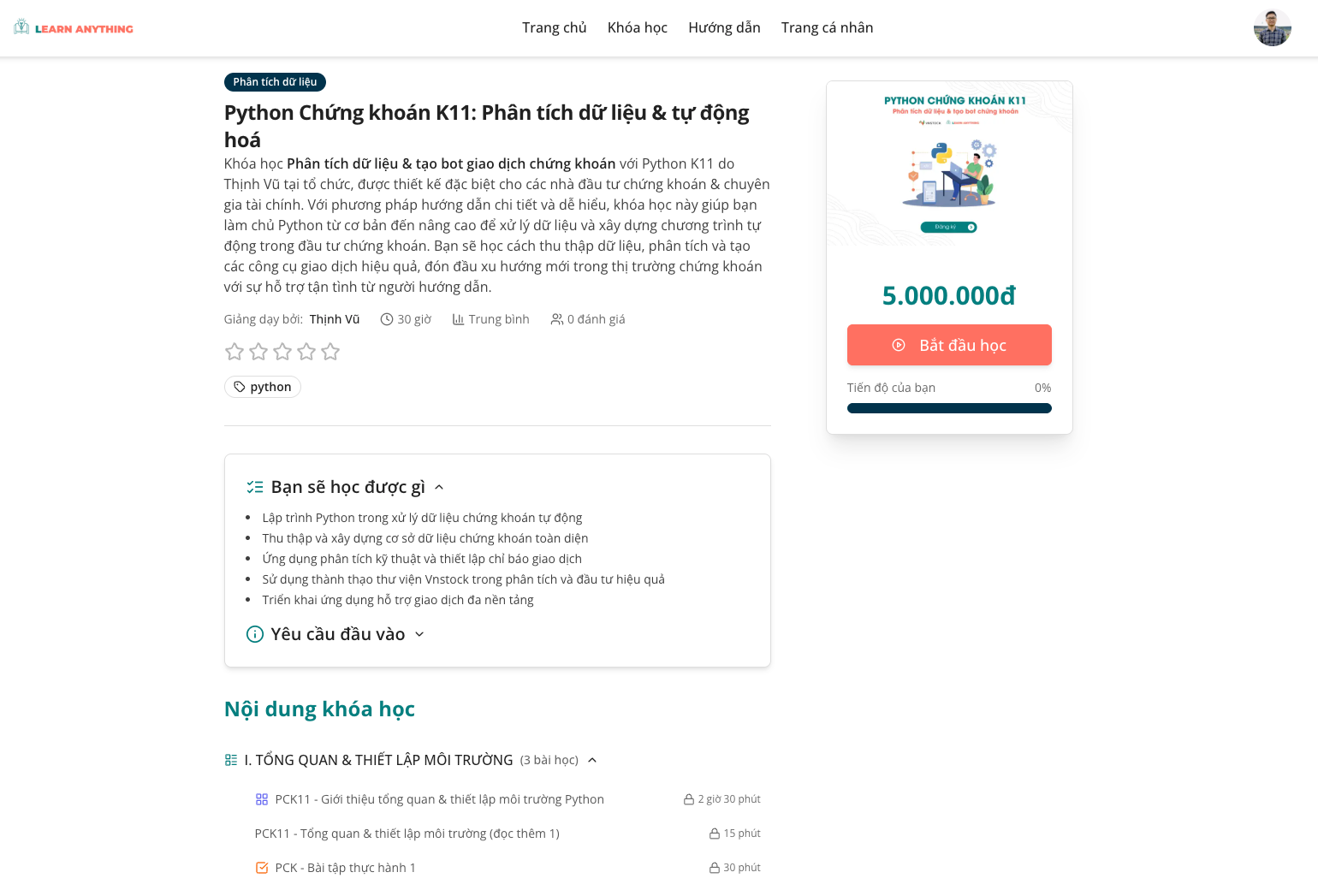 Khóa học Trực tuyến