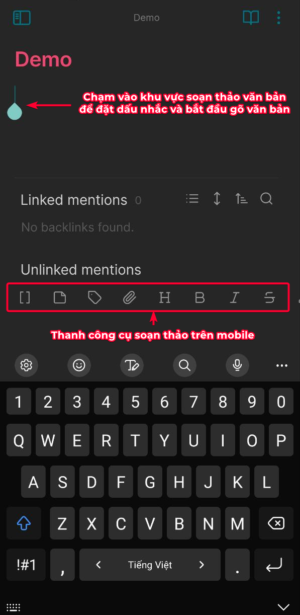 Obsidian Mobile Editor