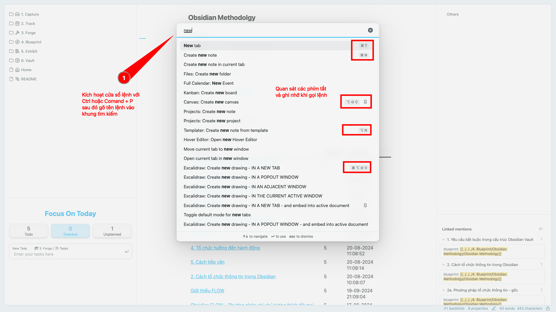 Command Palette Shortcuts
