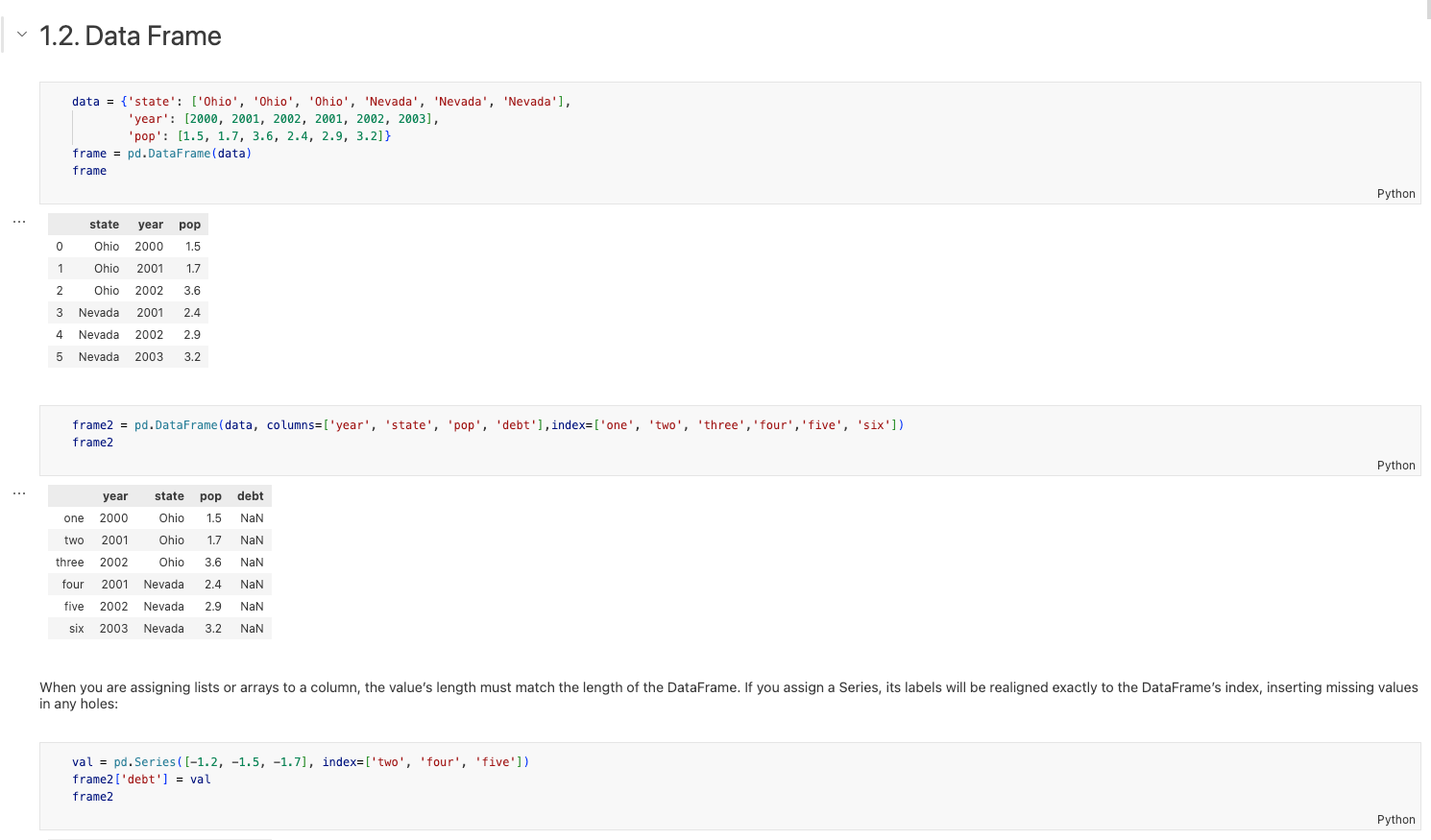 Copy/paste và gõ lại lệnh từ những thứ sơ khai theo sách Python Data Science Handbook - Jake VanderPlas